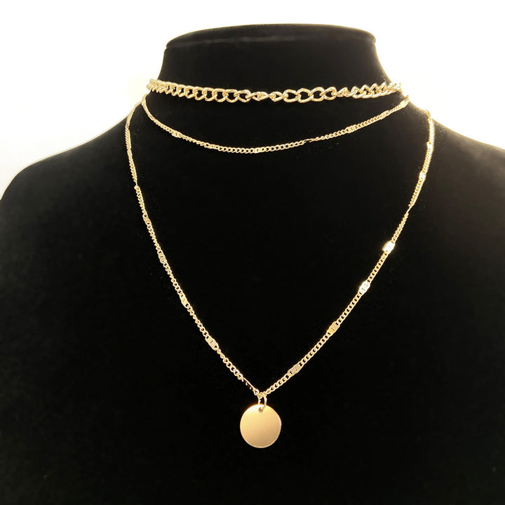 Women's Layered Chain Necklace Set - Gold & Silver Options