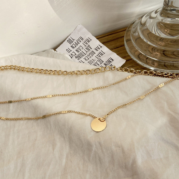 Women's Layered Chain Necklace Set - Gold & Silver Options