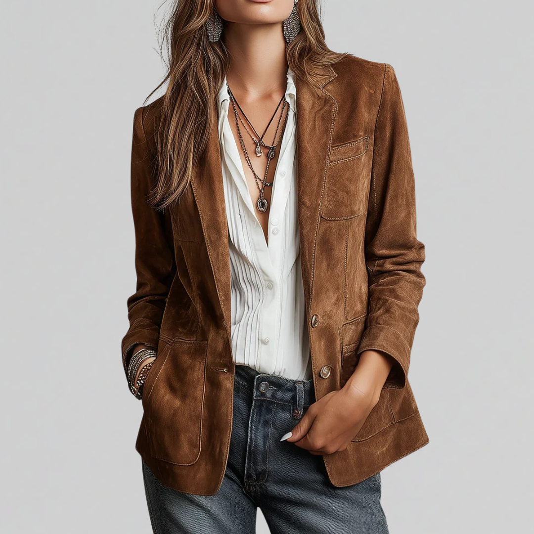 Hallie | Soft Suede-Touch Blazer