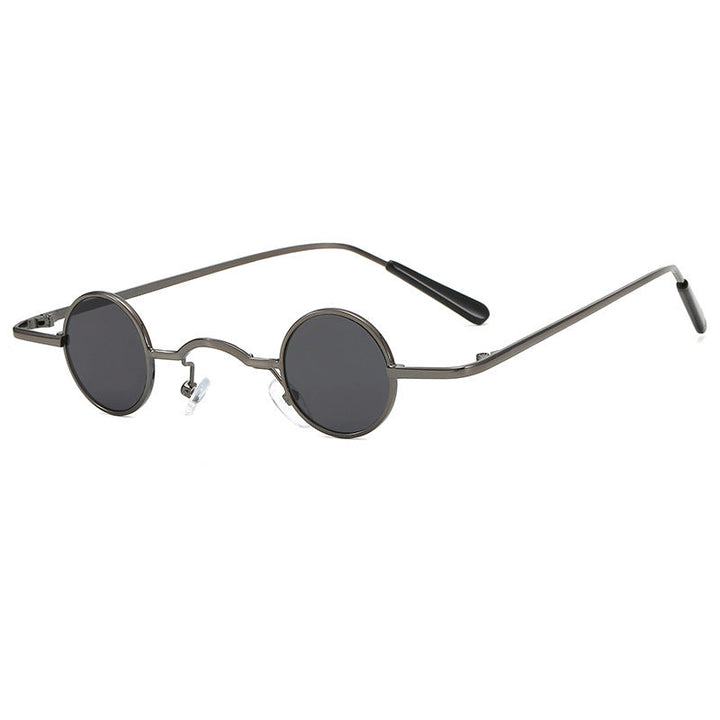 Men's Retro Round Frame Sunglasses Timeless Style, view 3 - Elena Harper