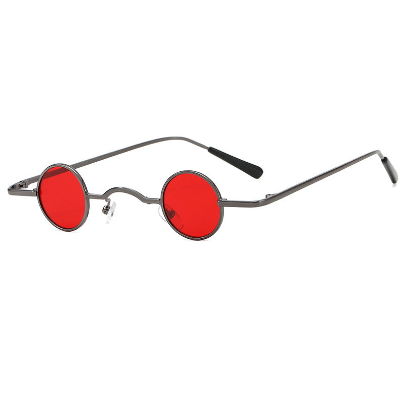 Men's Retro Round Frame Sunglasses Timeless Style, view 4 - Elena Harper