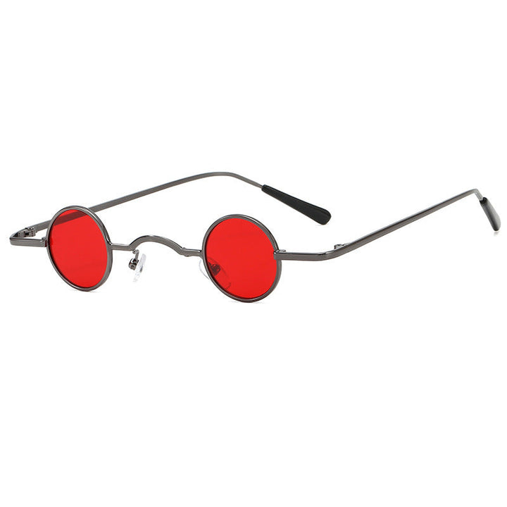 Men's Retro Round Frame Sunglasses Timeless Style, view 4 - Elena Harper