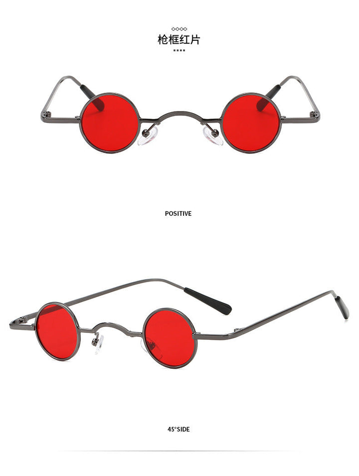 Men's Retro Round Frame Sunglasses Timeless Style, view 9 - Elena Harper