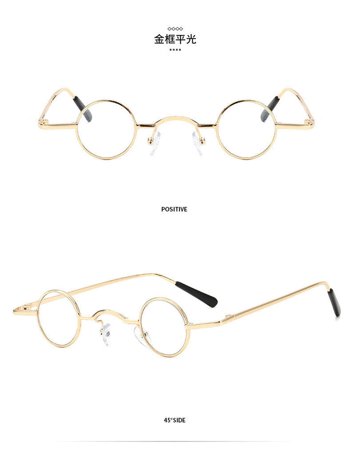Men's Retro Round Frame Sunglasses Timeless Style, view 10 - Elena Harper