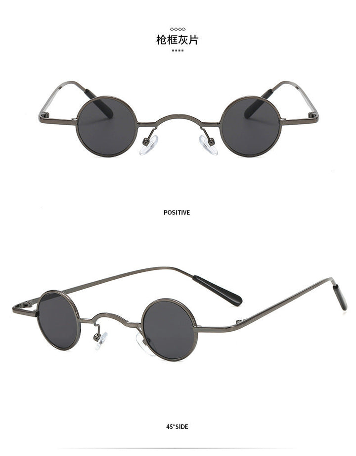 Men's Retro Round Frame Sunglasses Timeless Style, view 7 - Elena Harper