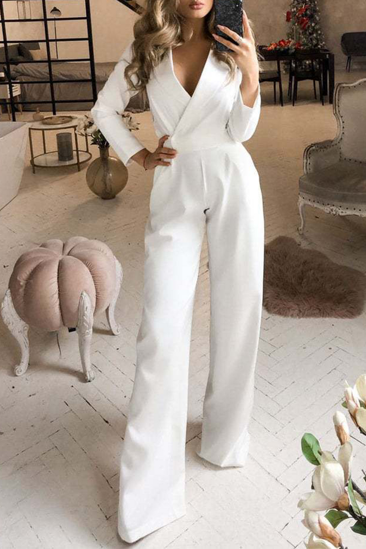 Hortense - Elegant Jumpsuit with Classic Collar and Structured Cut