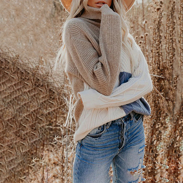 Casual Jumper in Contrasting Colour