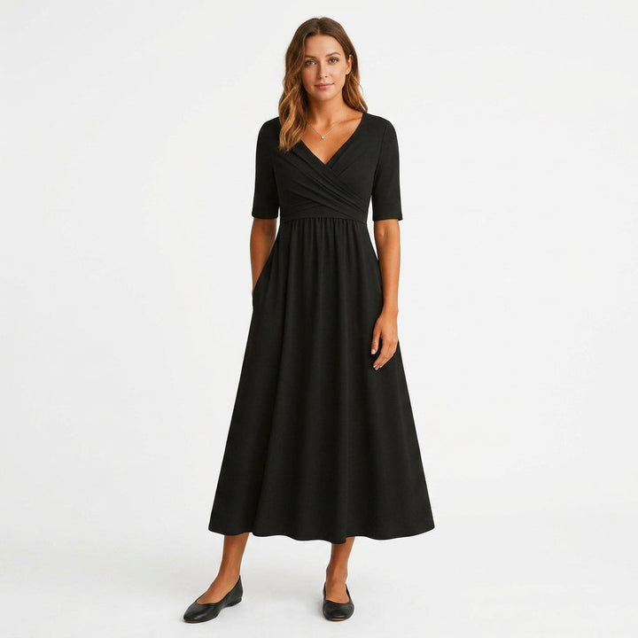A Line Black Midi Dress Evening