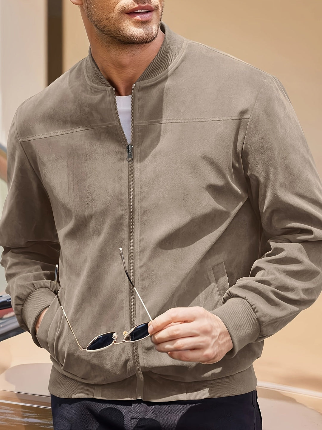 LAURENT MONACO | MEN'S ZIP-UP BOMBER JACKET