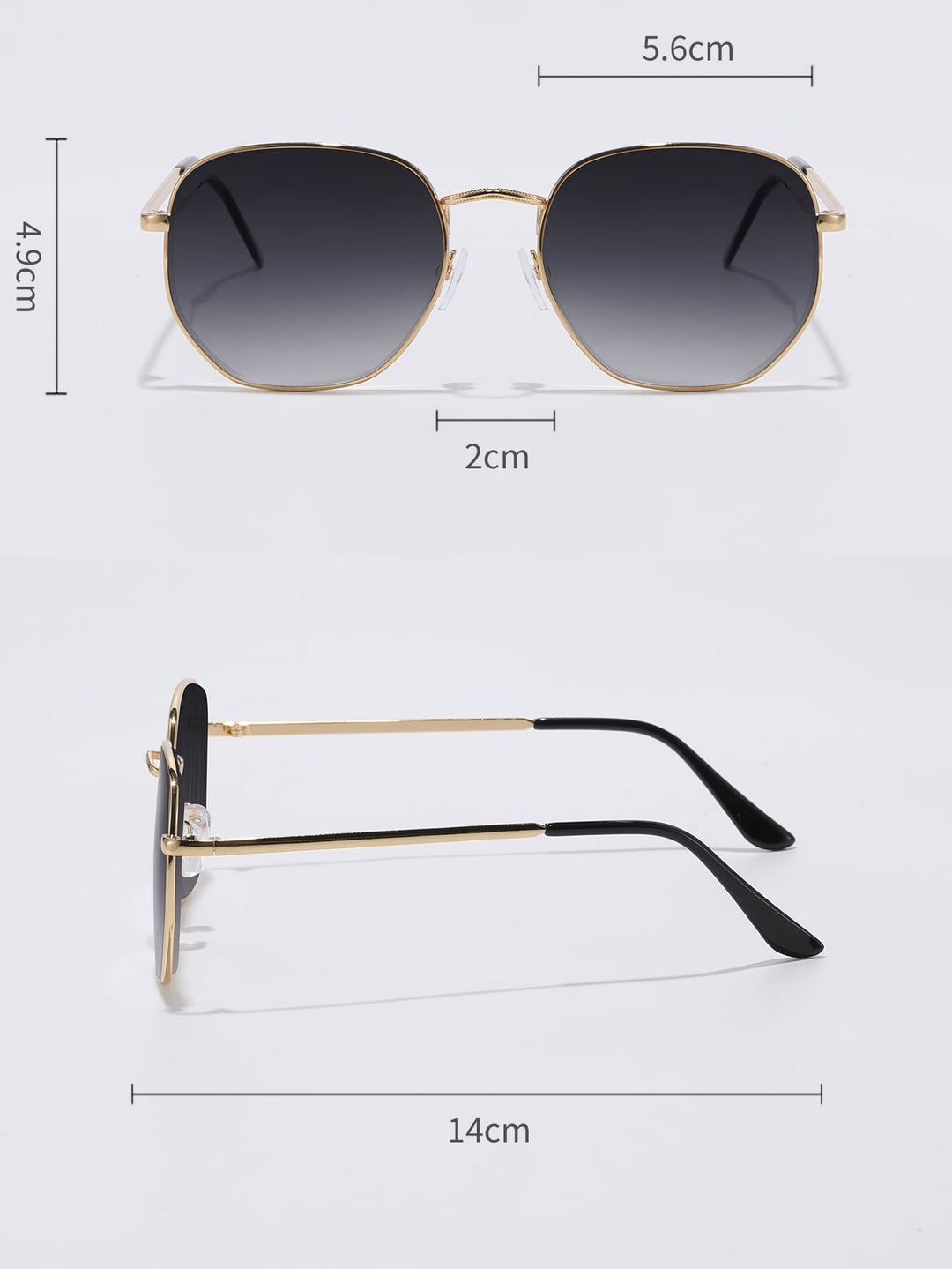 2 Pairs of Fashion Glasses with Metal Frame