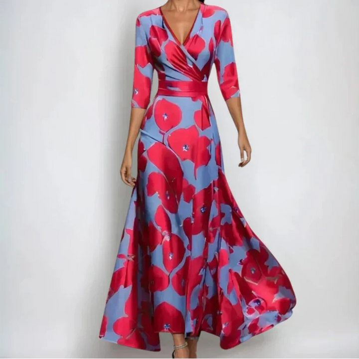 Ladies A-Line Dress Suitable for Festive Occasions and Summer Wear, view 3 - Elena Harper