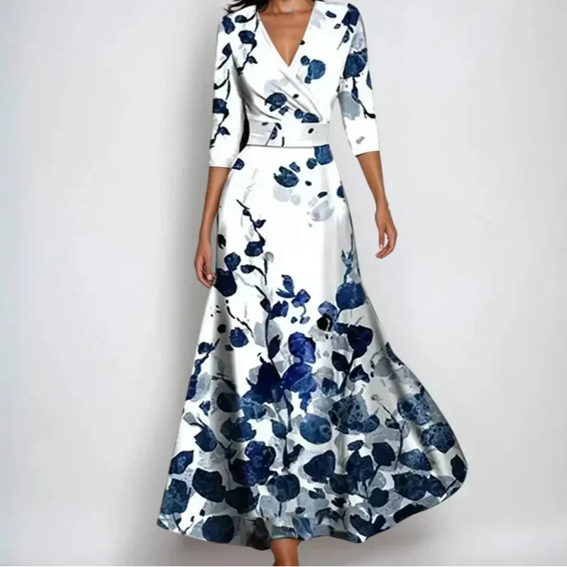 Ladies A-Line Dress Suitable for Festive Occasions and Summer Wear, view 2 - Elena Harper