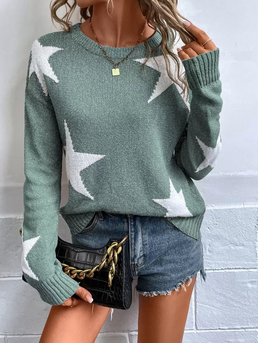 Haira Oversized Pullover in European Style, view 5 - Elena Harper