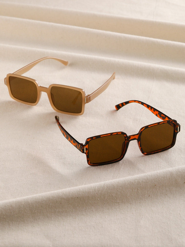 2 Pairs of Fashion Glasses with Square Frame, Tortoiseshell, view 5 - Elena Harper