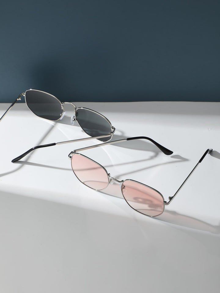 2 Pairs of Fashion Glasses with Metal Frame