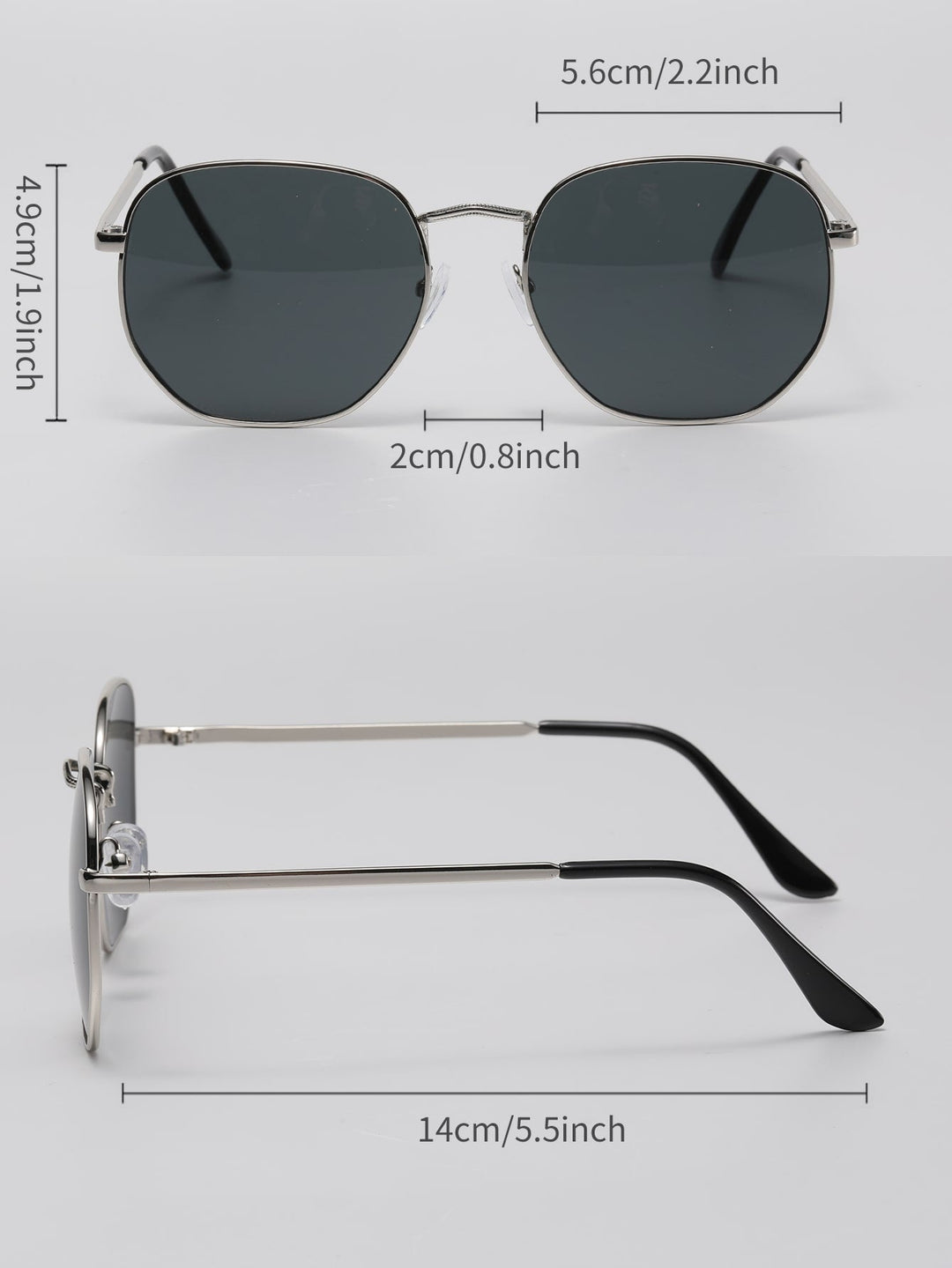 2 Pairs of Fashion Glasses with Metal Frame
