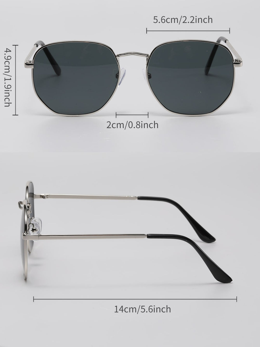 2 Pairs of Fashion Glasses with Metal Frame