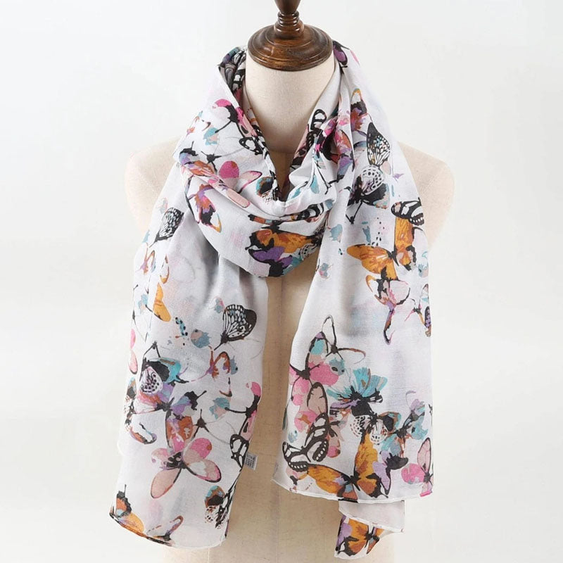 Casual Butterfly Print Scarf