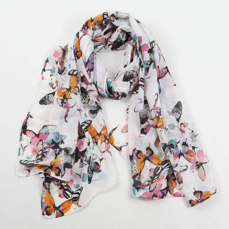 Casual Butterfly Print Scarf