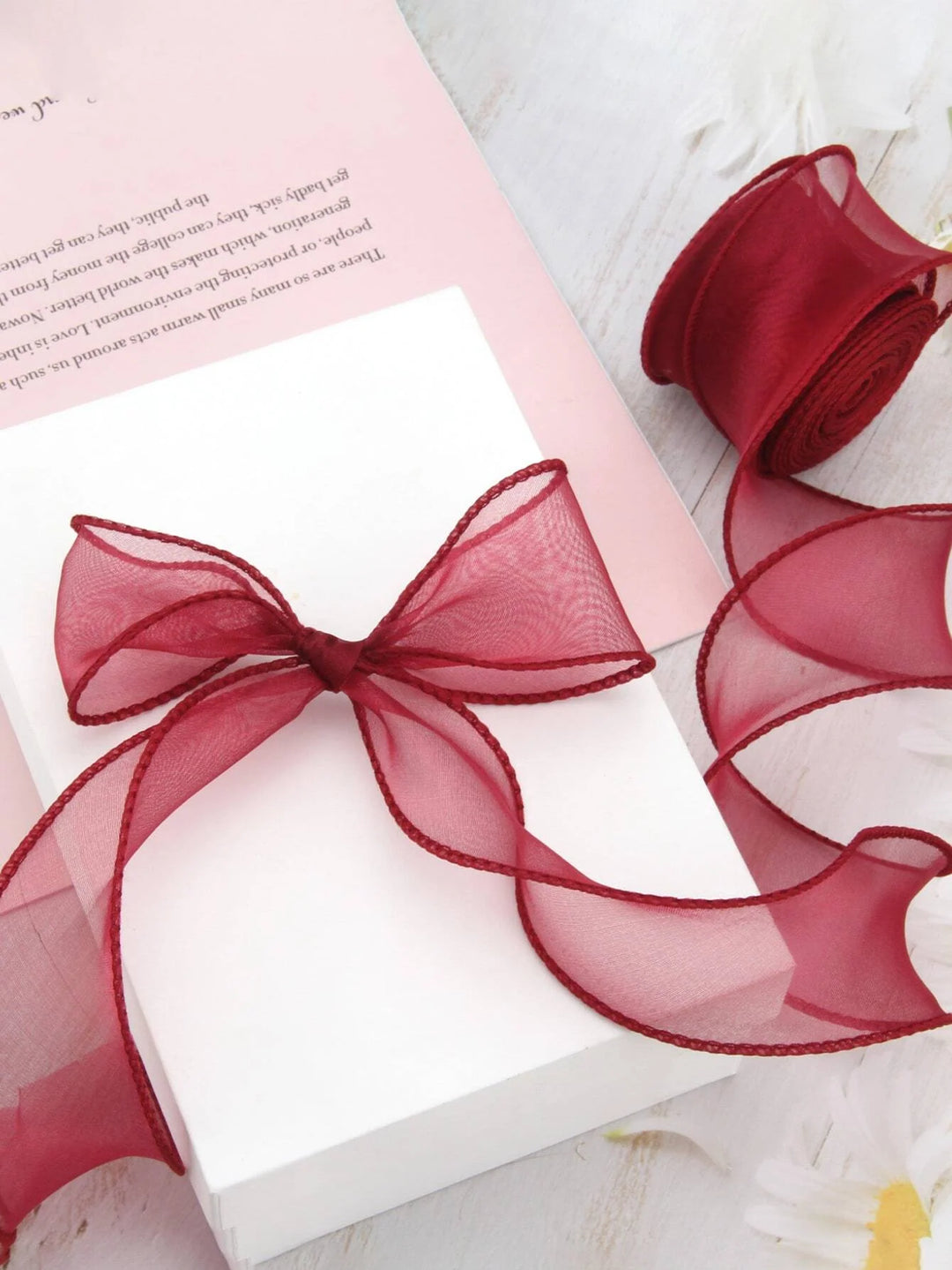 Ribbons with Edge Decorative Ribbons Decorative Ribbon Roll for Wedding and Party Decoration - Elena Harper