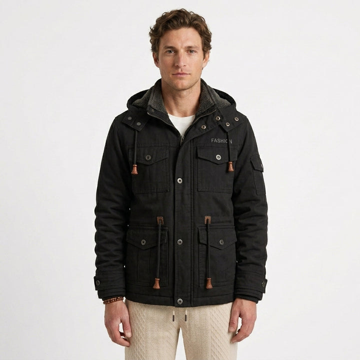 Structured Utility Jacket with Multiple Pockets