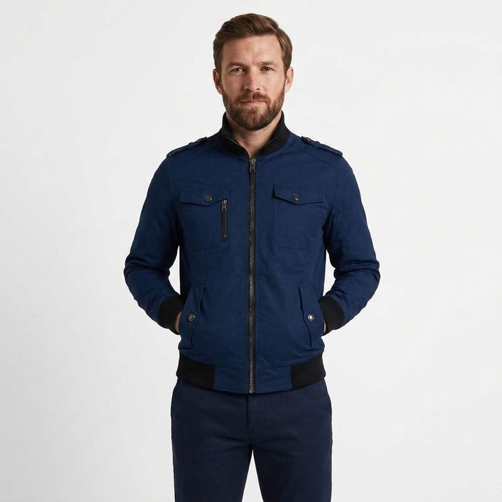 Stand Collar Bomber Jacket For Men