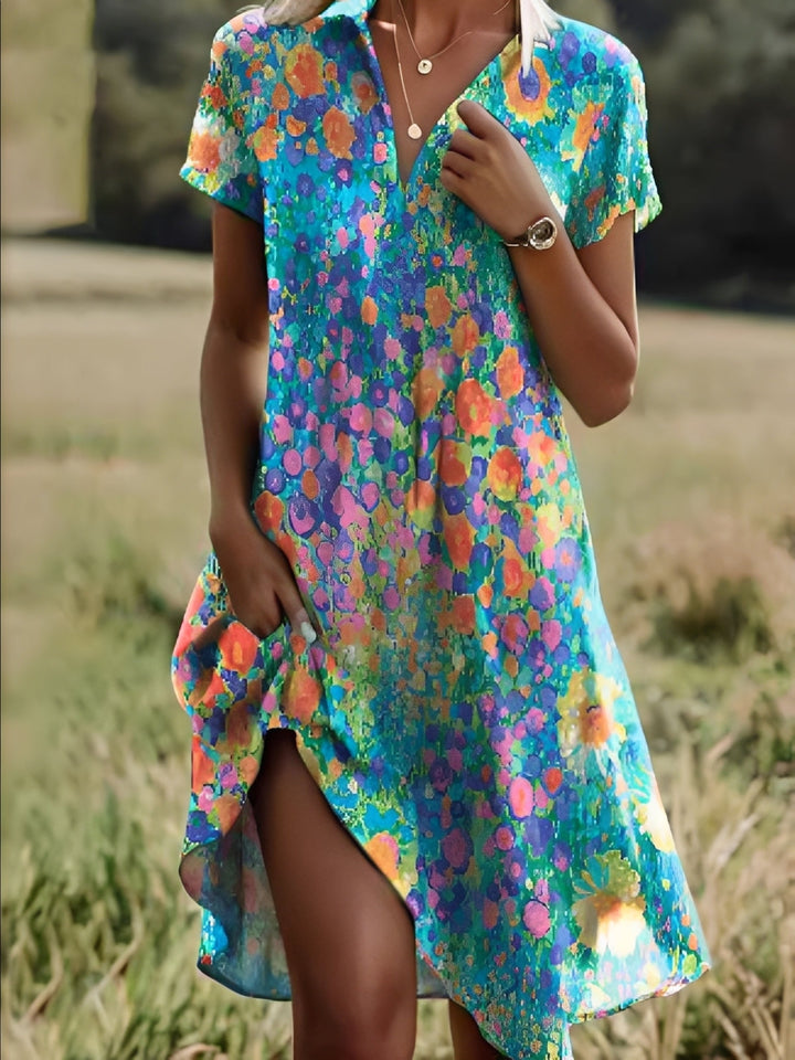 Gloria Elegant Ethical Dress with Sleeves for Women - Elena Harper