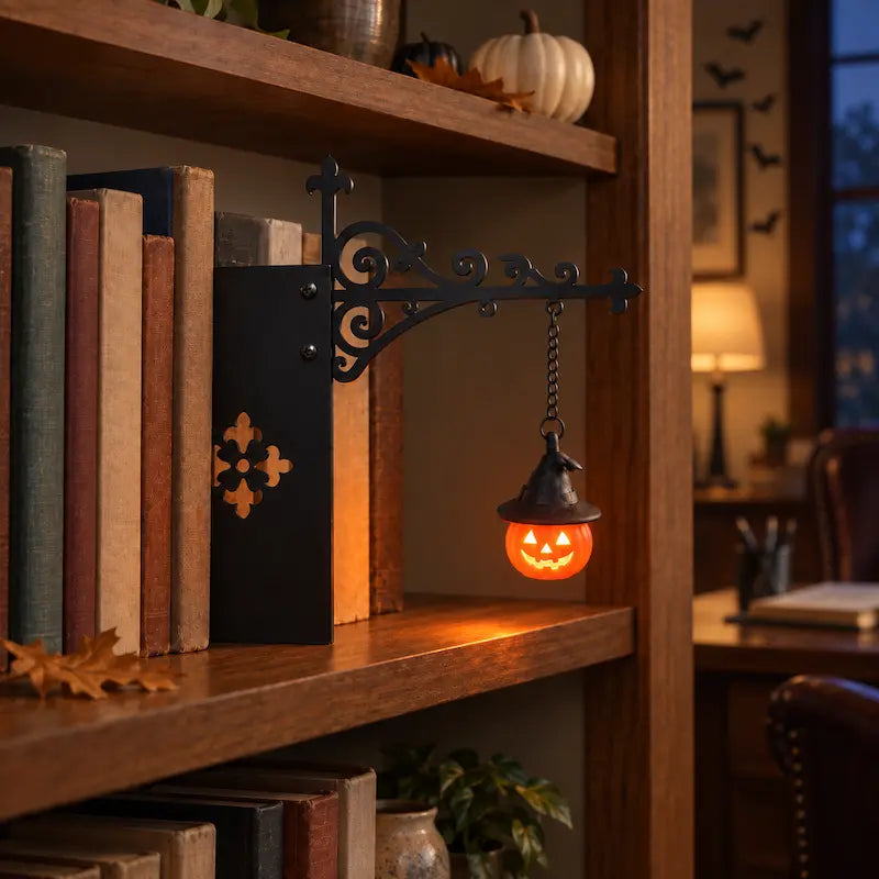Halloween Ghost & Lantern Bookshelf Light