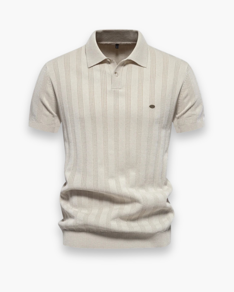 Elegant Ribbed Polo for Men | Flattering and Breathable