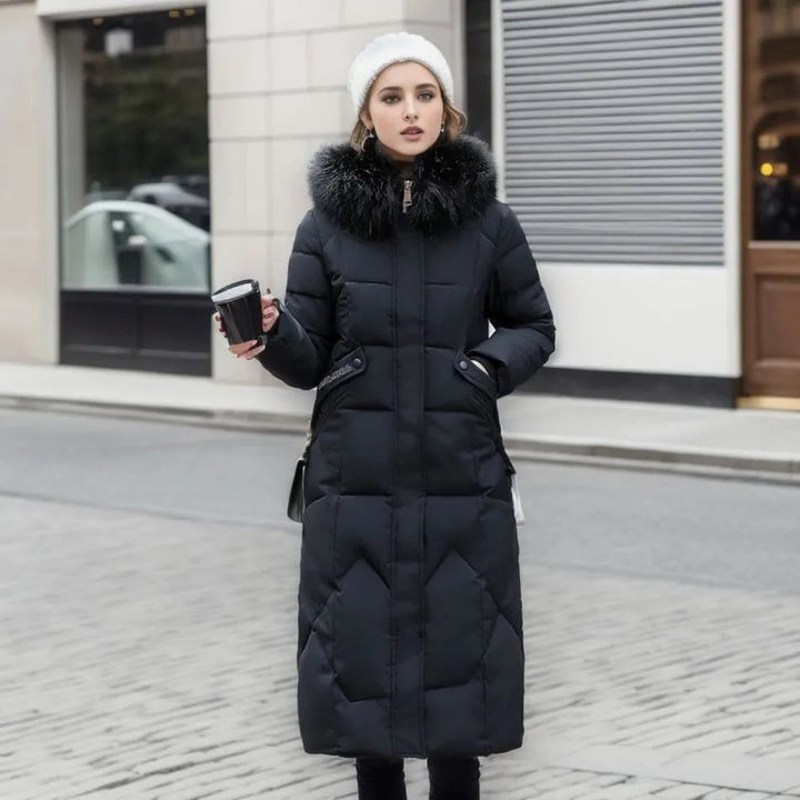 Long Quilted Coat with Hood - Isolde