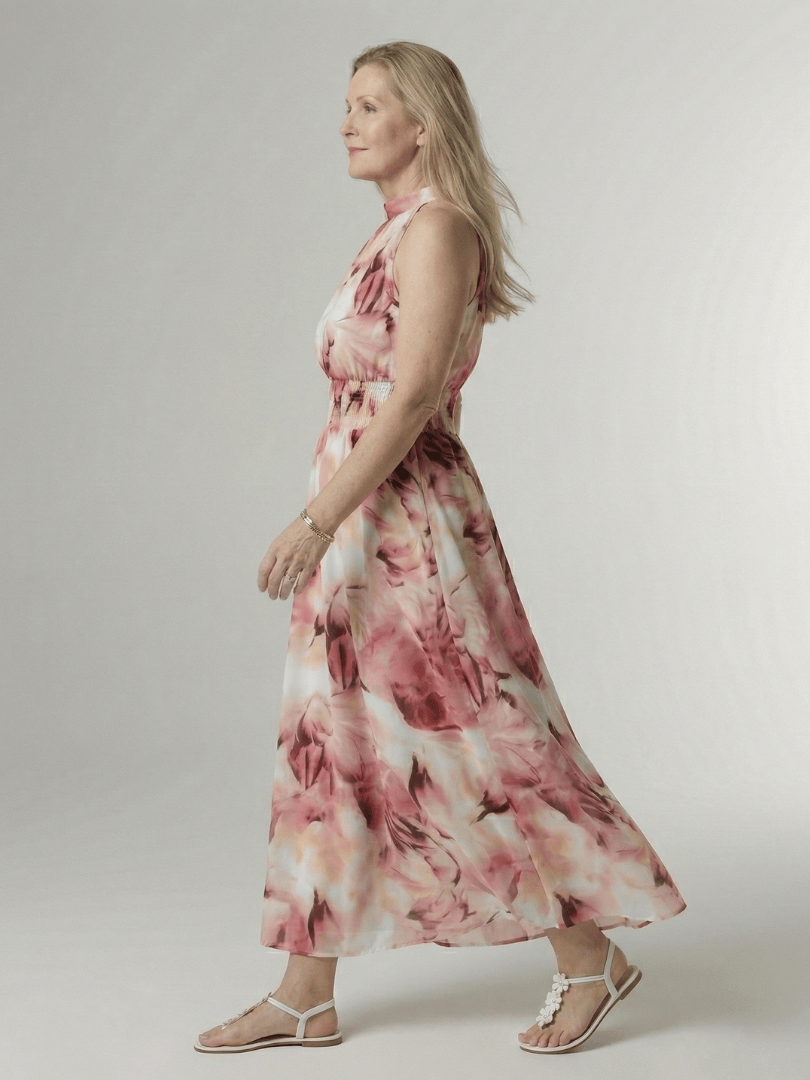 Sylin™  |  Gathered Halter Midi Dress
