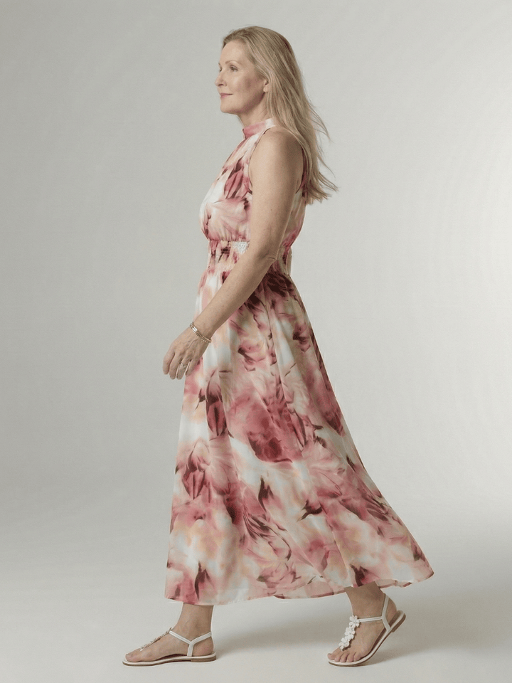 Sylin™  |  Gathered Halter Midi Dress