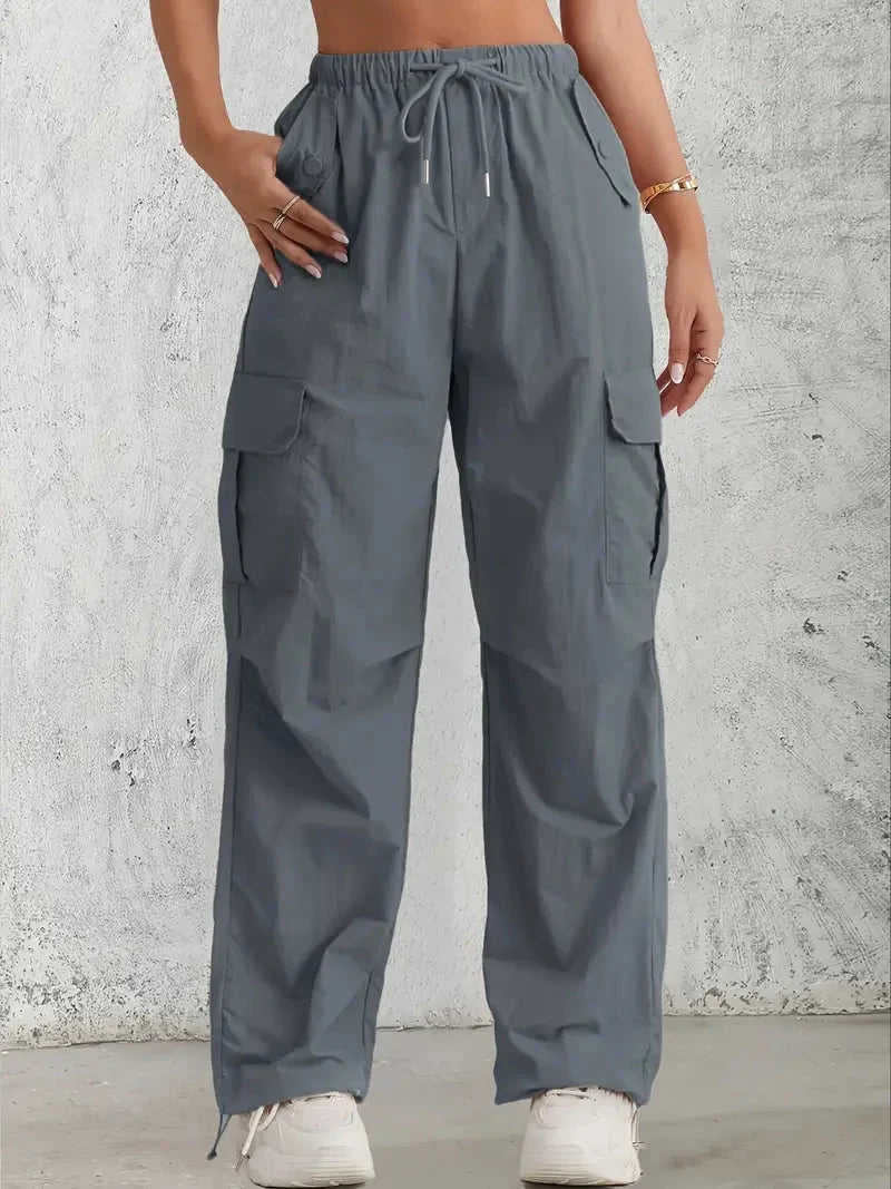 Clara Trendy and Functional Women's Cargo Pants, view 4 - Elena Harper
