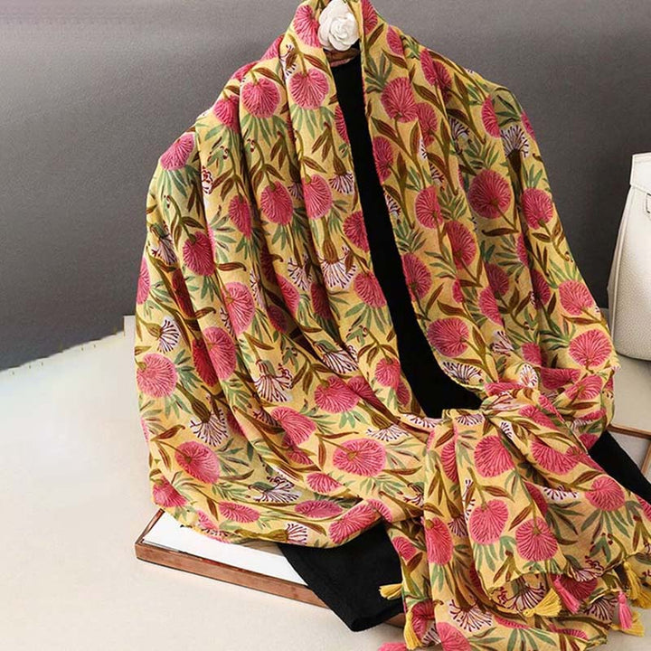 Casual Floral Print Scarf
