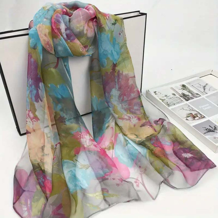Vintage Floral Print Scarf
