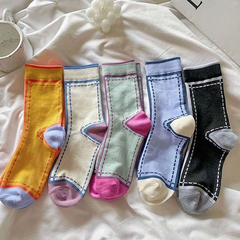 Casual Color Block Socks