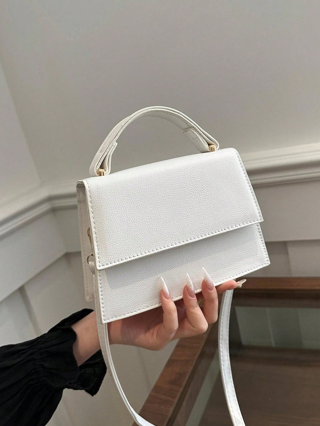Mini Square Flip Handbag | Crossbody Bag | Casual Solid Color Bag for Women