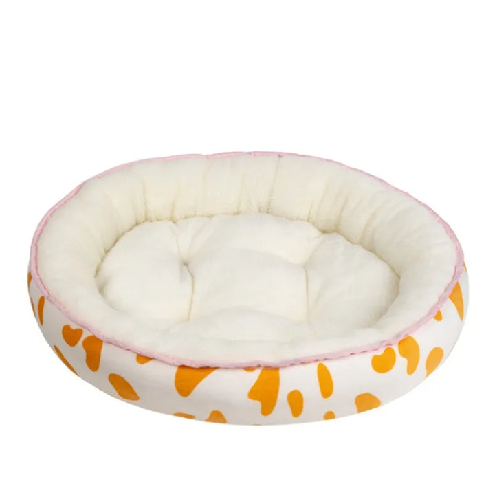 Soft Round Pet Bed for Ultimate Comfort & Relaxation for Dogs & Cats