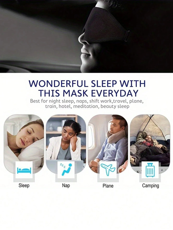 3D Sleep Mask for Travel & Relaxation Sleep Mask Comfortable and Light-Blocking Eye Mask for Optimal Rest, view 5 - Elena Harper