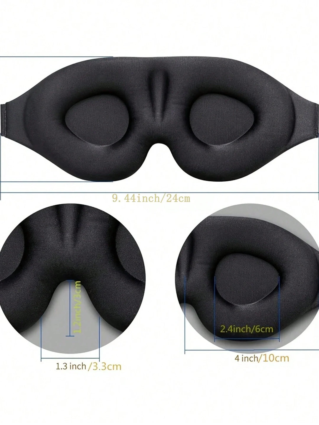 3D Sleep Mask for Travel & Relaxation Sleep Mask Comfortable and Light-Blocking Eye Mask for Optimal Rest, view 3 - Elena Harper