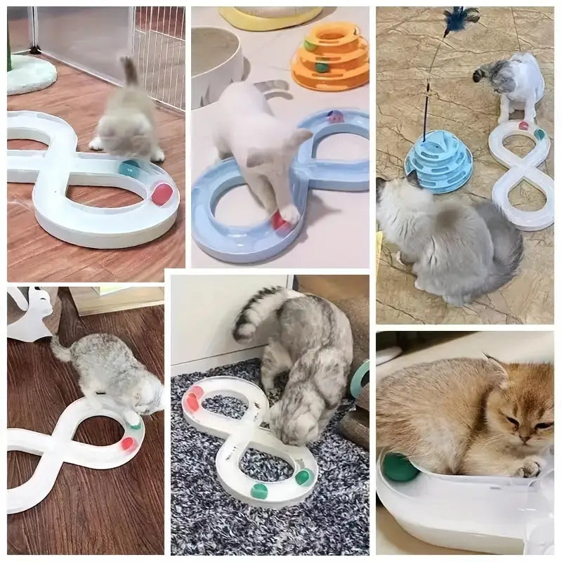 Interactive Cat Toy: Infinity Ball Track for Endless Feline Fun