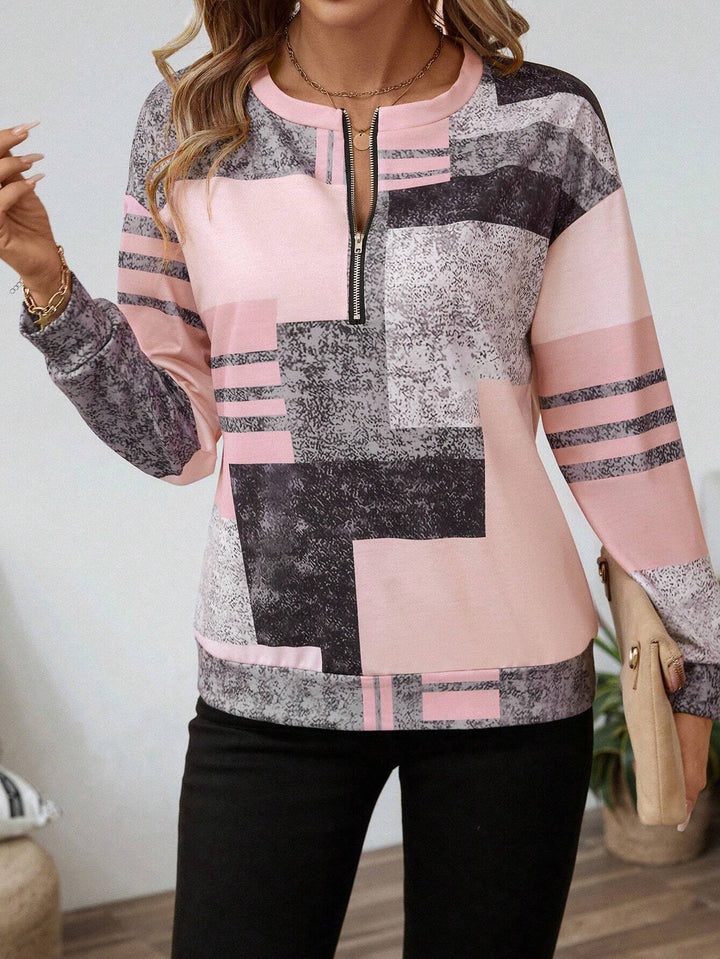 CHANDRIA – MODERN ZIP FRONT BLOUSE