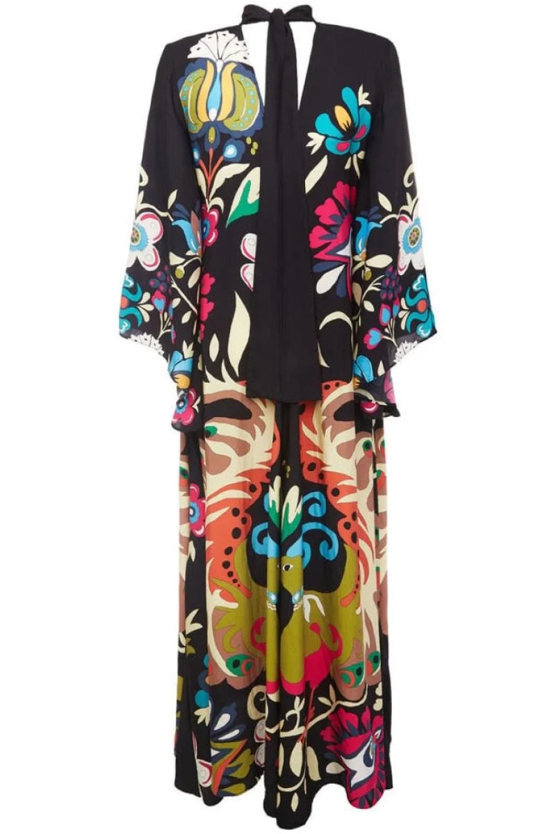 Peacock In Pebbled Sable Dresses