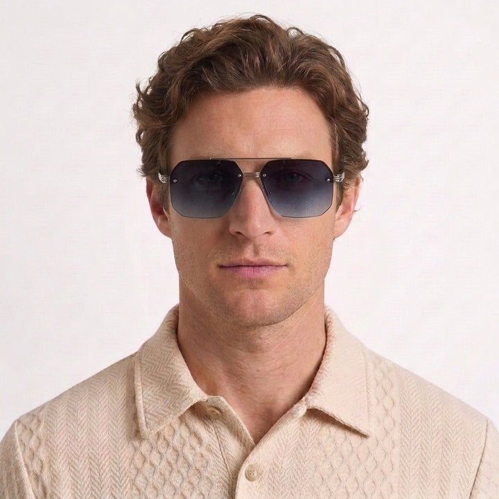 Geometric Gradient Sunglasses for Men