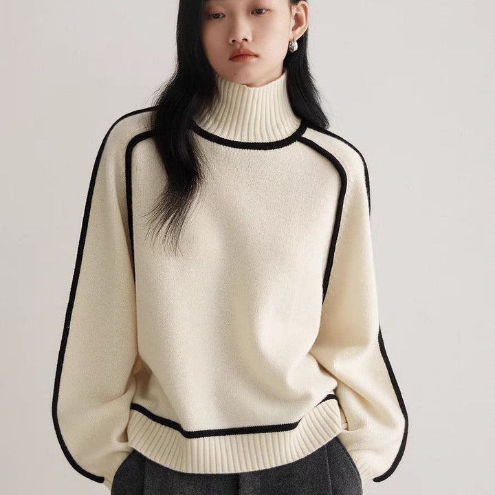 Isabelle - Half Turtleneck Knit Sweater for Women