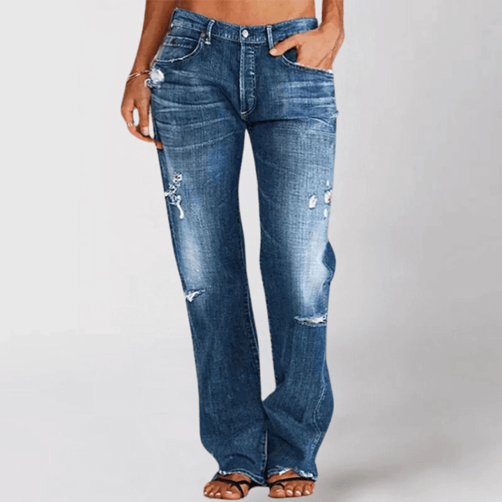Women's Mid-Rise Bootcut Stretch Jeans, view 2 - Elena Harper