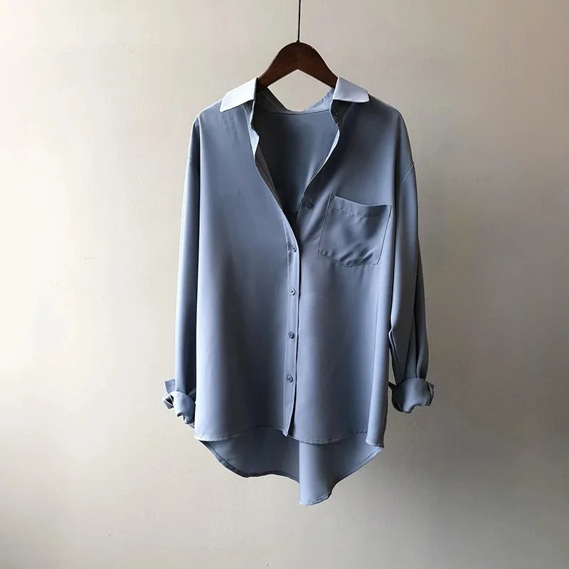 Ellie Timeless Elegance in Silk Blouse - Elena Harper