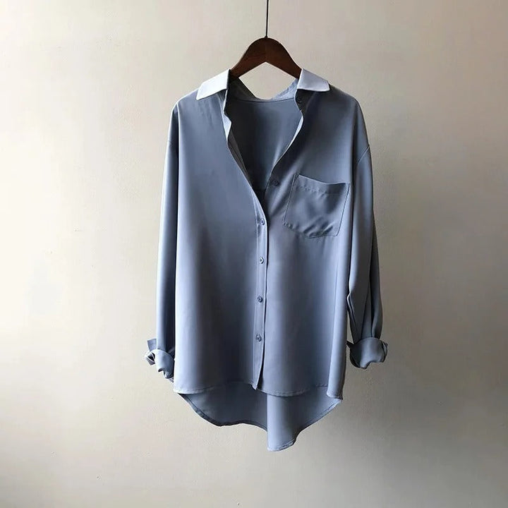 Ellie Timeless Elegance in Silk Blouse - Elena Harper