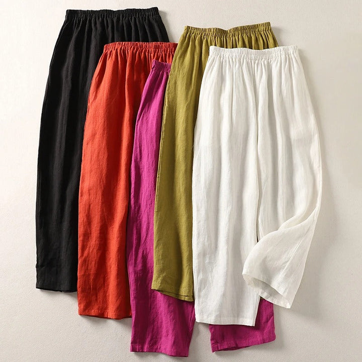 Amalia - Fluid Cotton and Linen Pants