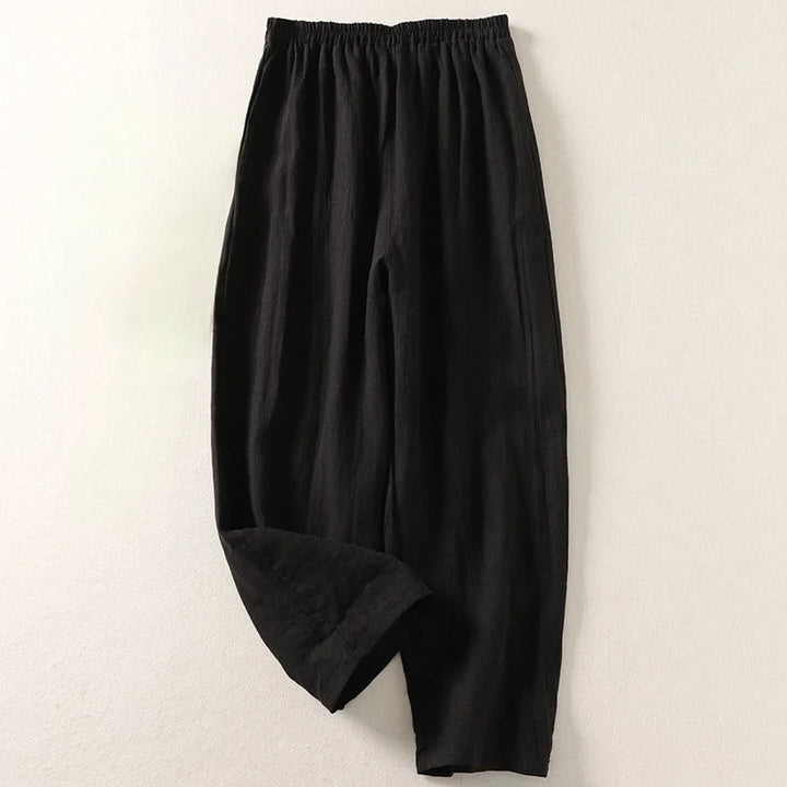 Amalia - Fluid Cotton and Linen Pants